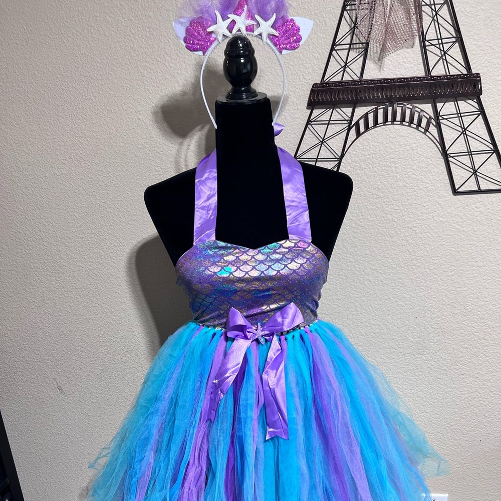 Mermaid tutu party dress for girls
